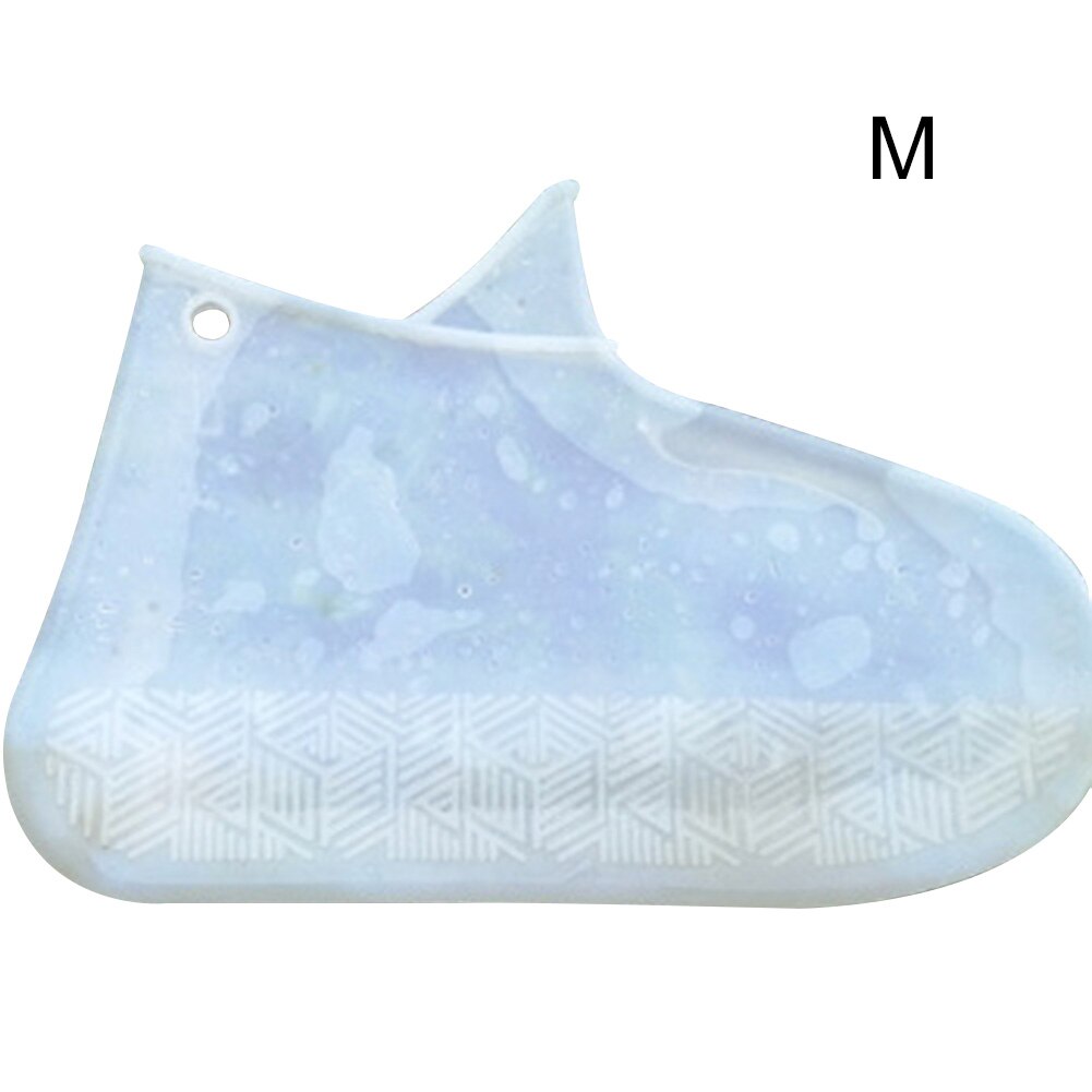 Silicone Overshoes Reusable Waterproof Shoes Covers Rain Boots Non-slip Covers WXV: White M
