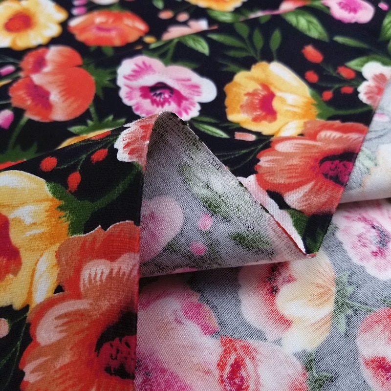 Cotton Twill Patchwork Material Fabric For DIY Sewing Quilting Flower/Stripe Printed Fat Quarters Material Fabric Home Textile