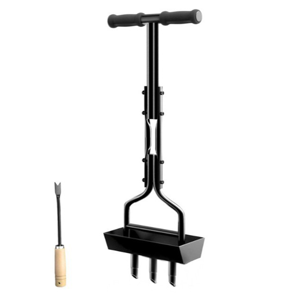 Aireador de césped Manual, herramienta de núcleo, mango en forma de T, aireador de enchufe, aireación de césped, herramienta de jardinería para el cuidado del patio del césped