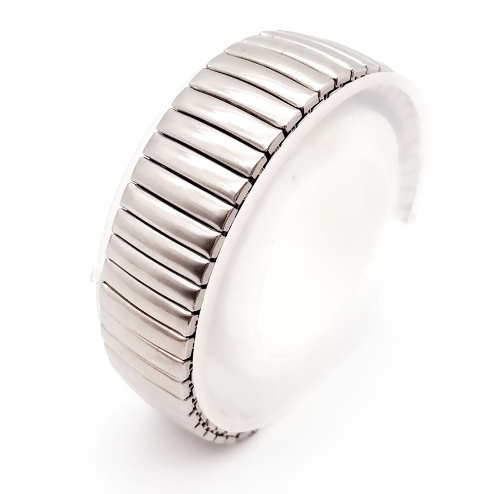 12 14 16 18 20 22MM Stainless Steel Parts Watch Band Strap Silver Metal Watch Bracelets Stretch Expansion Watch Accessories
