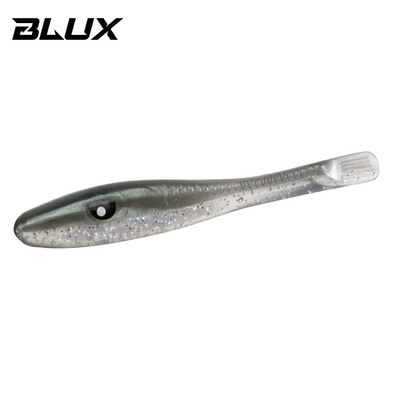 Blux skøre ål 80mm 8 stk / taske blød fiskeri lokke havabbor kunstig lokkemad silikone orm shad nødfisk saltvand bas fiskeri: Farve f