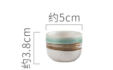 Tazas de porcelana para café y té de estilo Retro tradicional japonés, vaso pequeño de cerámica con personalidad, 35ml: J