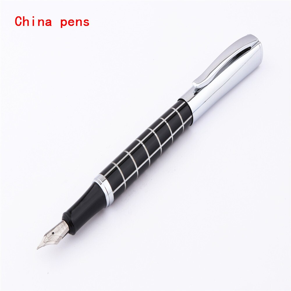 Luxury 819 Stainless steel Line Black Heavy big brand Business office Medium nib Fountain pen