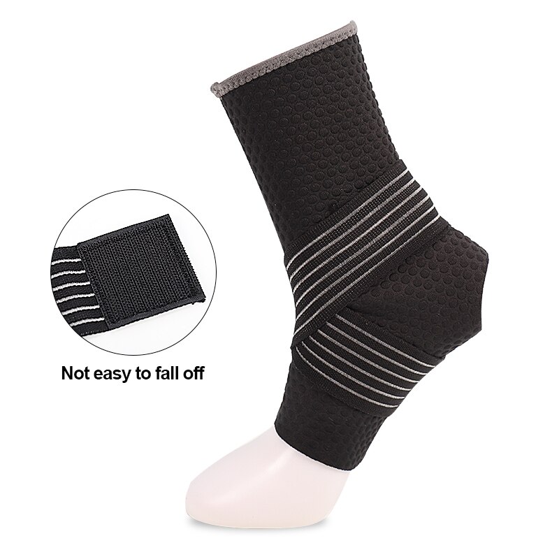 1PCS Elastic Ankle Sleeves Brace Protector Adjustable Bandage Ankle Foot Support Basketball Football Guard Ankle.