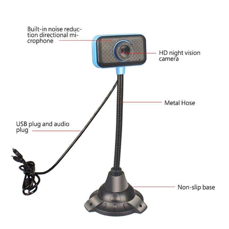 Usb Desktop Computer Webcam High Definition Web Camera Met Ruisonderdrukking Microfoon Voor Pc Laptop