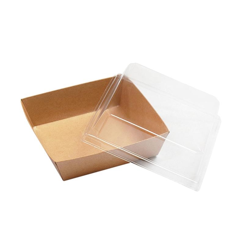 50pcs Kraft Paper Cupcake Boxes Cake Packaging Box Sandwich Containers Food Boxes Party Favors Kitchen Baking Package 12*12*6cm