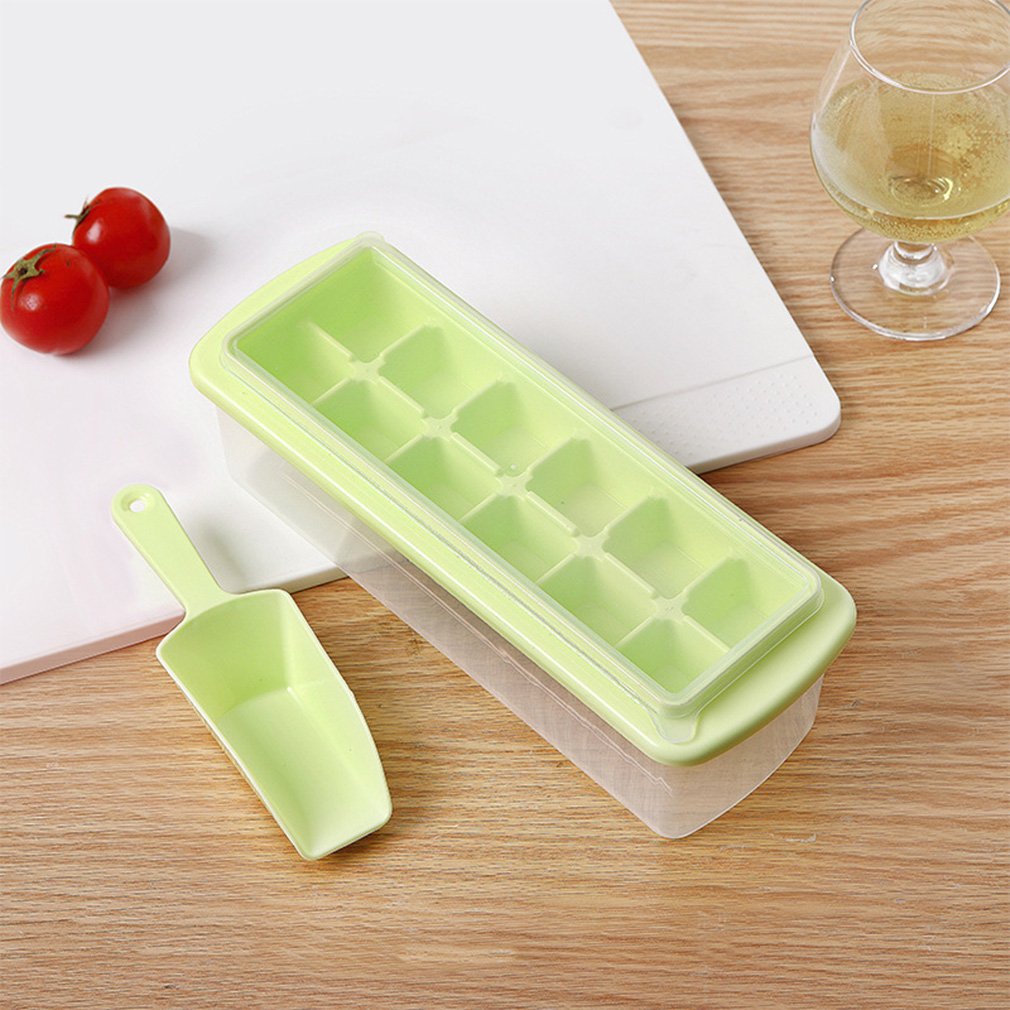 Baby Food Box Ice Grid Ice Tray 12 Grid Anti Overflow Mould Suitable For Freezers Cocktail Whisky Baby Food