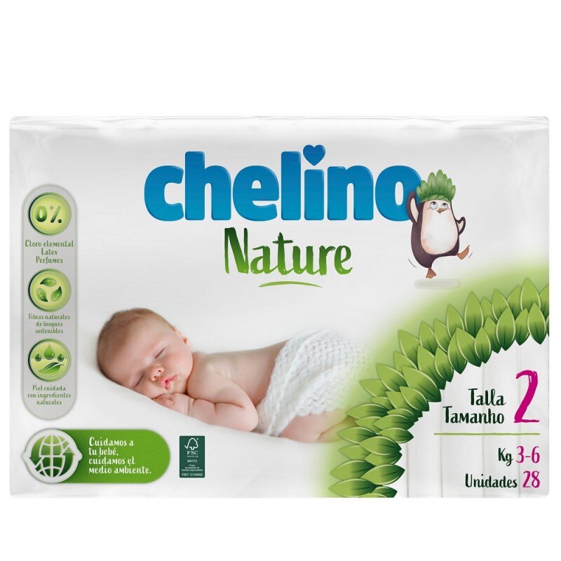 Pañales ecológicos Chelino Nature pañales Talla 2 28 uds Ecológicos Chelino &amp;Love