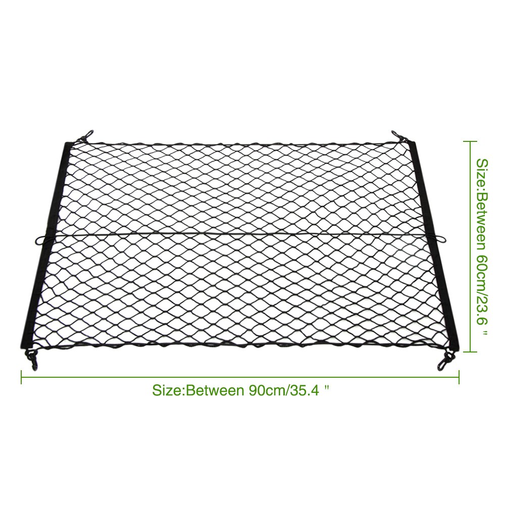 90x60cm Car Trunk Elastic Organizer Nets With Hooks for toyota prado RAV4 4Runner mitsubishi outlander pajero MAZDA CX5 CX7: Default Title