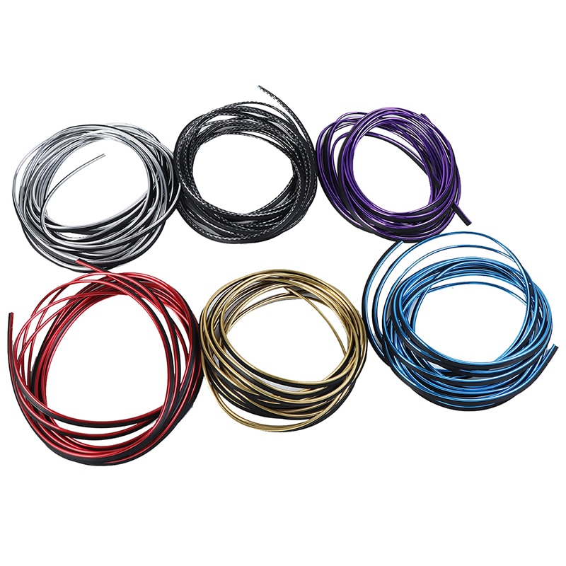 5M universel Auto Chrome voiture joint accessoires style intérieur extérieur décoration porte bande moulage garniture bord de tableau de bord