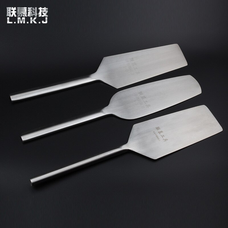 Acier inoxydable zhuan dao truelle (maçon) couperet ensemble complet bout rond Double face Style fait main brique mur multi-func