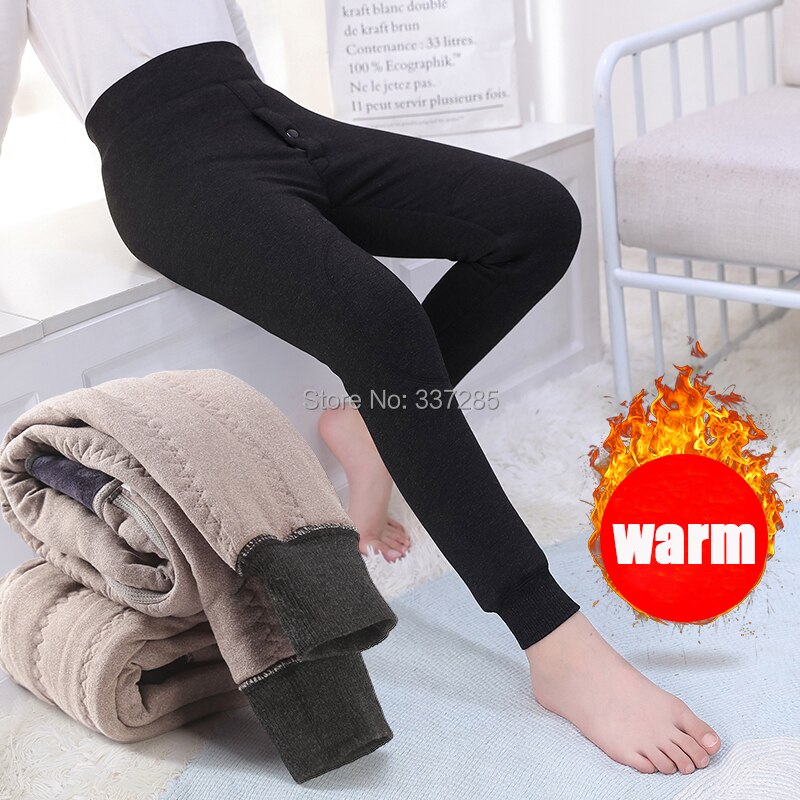 Winter boys solid color Extra thick trousers kids children Silk casual sports pants man Plus velvet warmer baby child trousers