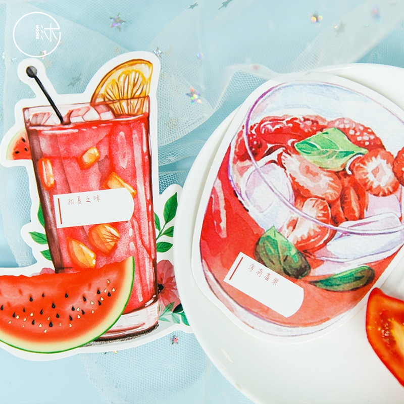 28 ark/set sommar juice drink form vykort gratulationskort födelsedagskort meddelande kort brevpapper