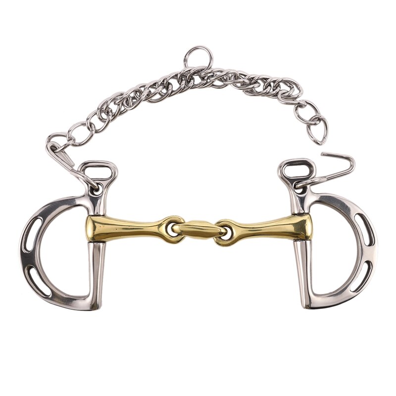 Horse Mouth Loose Stainless Steel Kimberwick Bit Horse Equipment 5 Inches Broken Mouth Copper Mouth Snaffle Equipment: Default Title