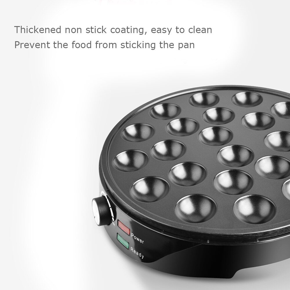 Takoyaki Maker Ebelskiver Maker Electric Takoyaki Pan Stuffed Pancake Pan Munk Aebleskiver Pan with 22 Takoyaki Holes EU Plug