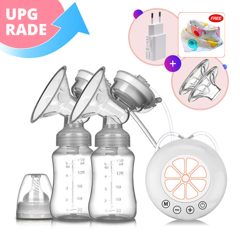 Electric breast pump unilateral and bilateral breast pump manual silicone breast pump baby breastfeeding accessories: as the picture