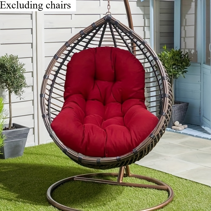 Ganzjahres-Chaiselongue, Balkon-Garten-Sitzkissen, Hängesessel-Sitzkissen (Hängesessel nicht enthalten): Burgunderrot