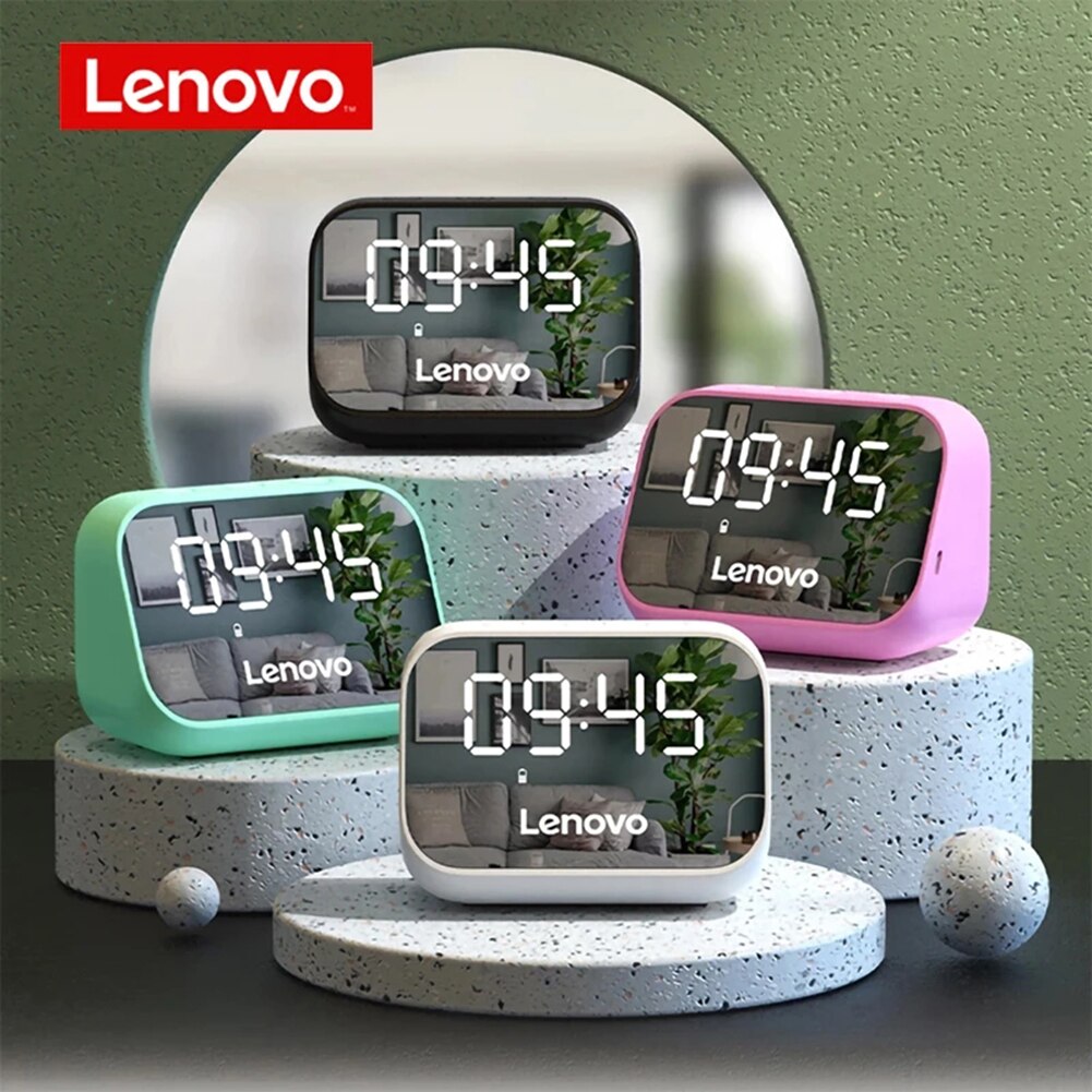 Lenovo TS13 Bluetooth Speaker Subwoofer Stereo Player LED Digital Smart Alarm Clock Desktop Clocks Bedroom Bedside Wake Up Clock