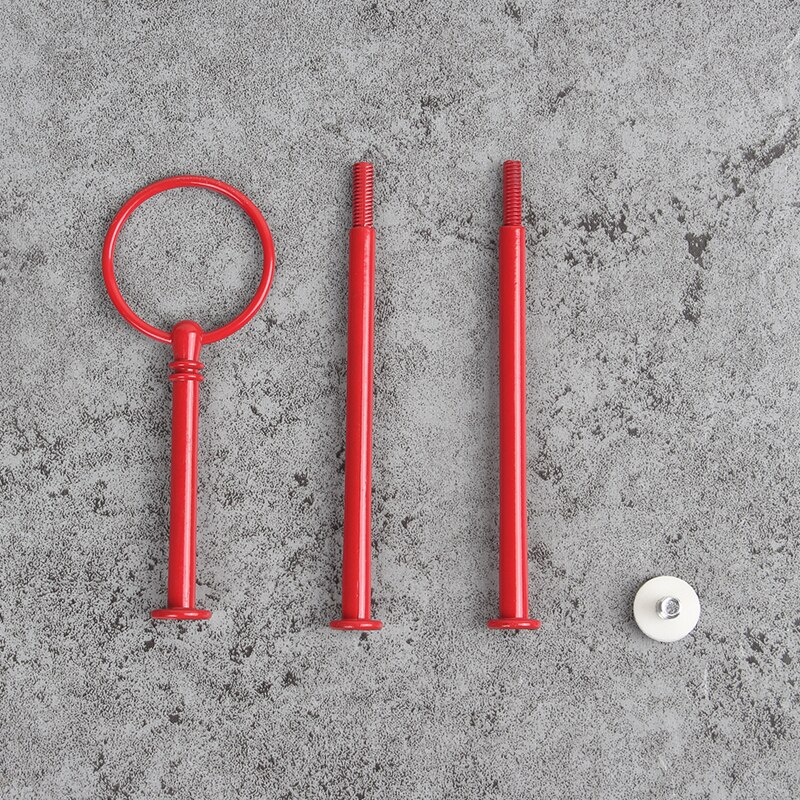 10 stuks mix kleuren rond speciale aanbieding 3- lagen gouden taartbord passend bij taartstandaard stijl: Rood