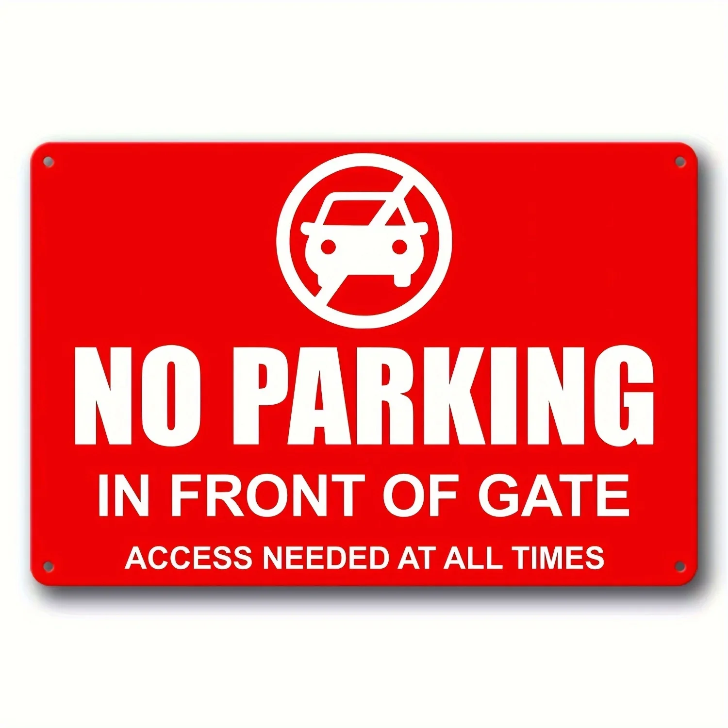 "No Parking in Front of Gate" Metal Sign,Ideal Notice for Outdoor Use,Warning Sign, Outdoor Sign, Farmhouse Decor, Outdoor Decor: Rose Golden
