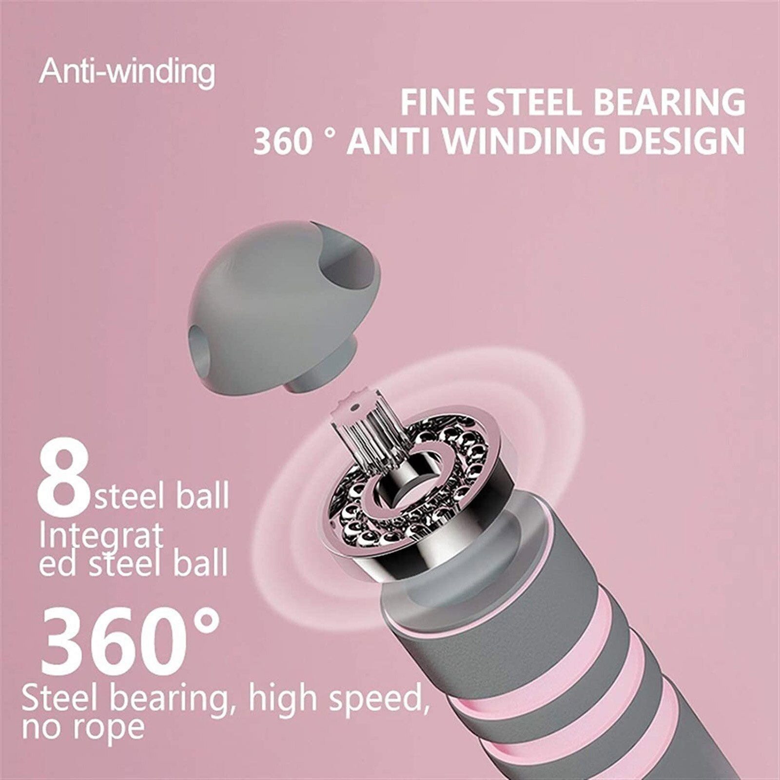 Cordless Skipping For Fitness No Tangles Speed Cordless Skipping Unisex Portable Ffitness Equipment Skip Rope