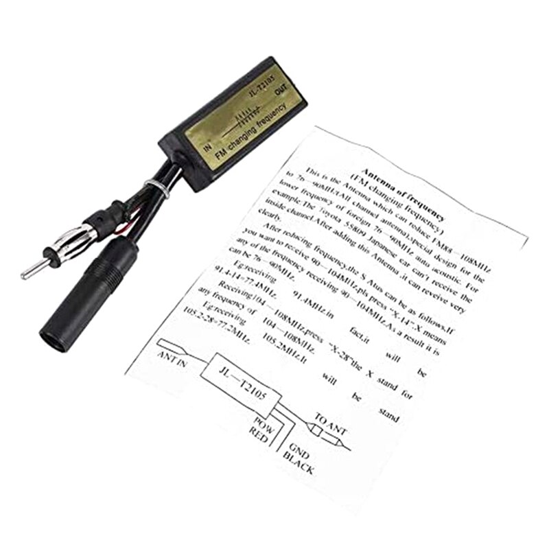 FM Changer Frequency Converter Antenna Radio Band Expander for Japanese Car Accessory