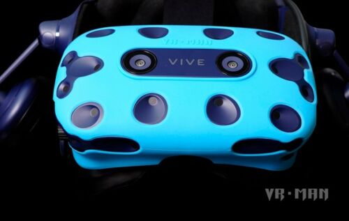SILICONE CASE SHELL COVER PROTECTIVE CASE for HTC VIVE PRO VR GLASSES HELMET: Blue