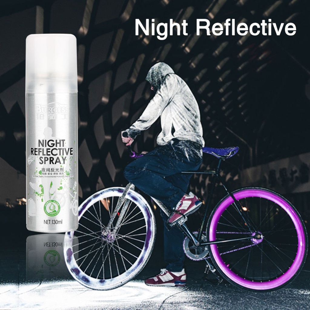Night Reflective Spray Paint 130ml Outdoor Safety Reflecting Mark Anti Accident Riding Bike Running Fluorescence Paint Jun04