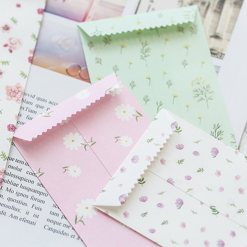 6pcs/pack Small Flowers Novelty Envelope Letter Pa... – Grandado