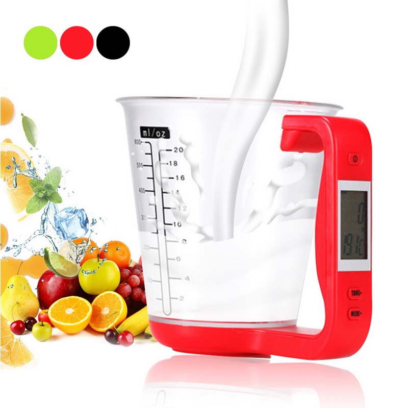 LCD display electronic measuring cup kitchen scale electronic beaker host weighing temperature measuring cup