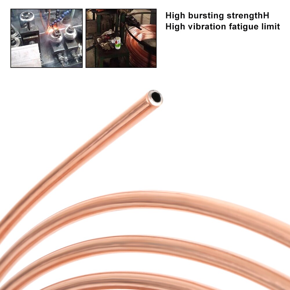 Automobile Copper Brake Line Blasting Strength High Vibration Fatigue Limit High Auto Parts