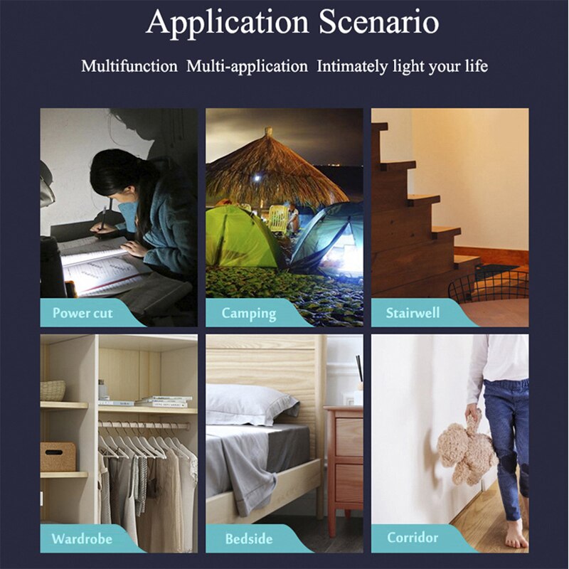 Wardrobe Sensor Light Infrared Automatic Human Body Induction Hallway Bathroom Hanging Wall Lamp Night Light USB Light