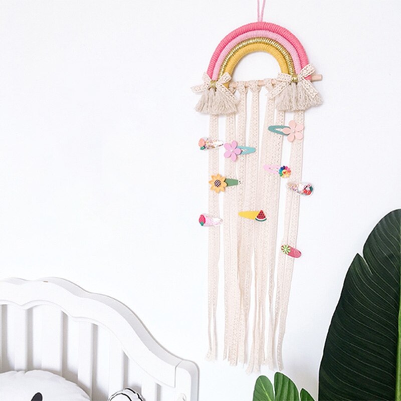 Ins Handgemaakte Decoratie Diy Macrame Opknoping Wandtapijten Regenboog Photo Props Home Decor Nursery Decor Nordic Kinderkamer