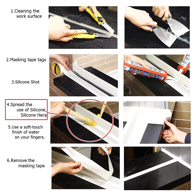 Zestaw narzędzi robić uszczelniania gumy narzędzie robić wykańczania uszczelniania wielofunkcyjny uszczelniacz robić fuga narzędzie robić wygładzania uszczelniania robić okna kuchennego w łazience