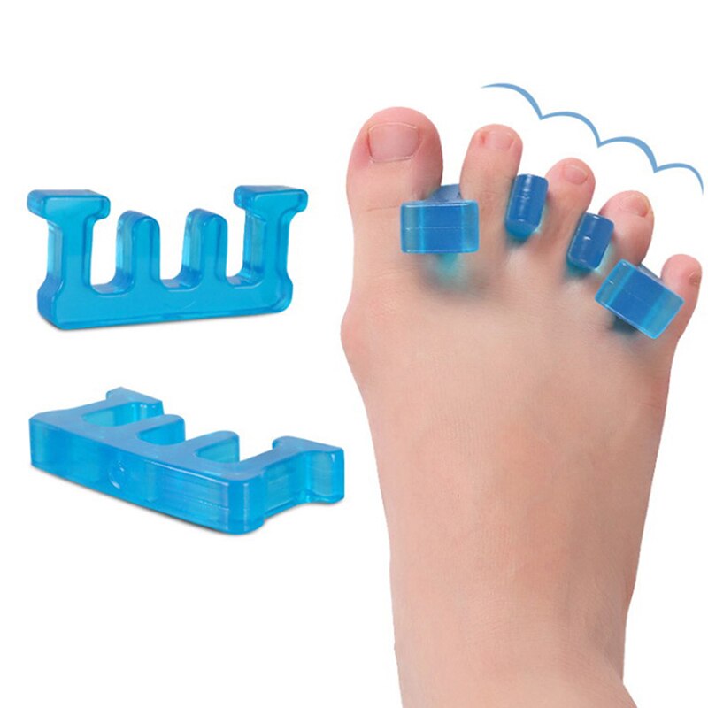 2Pcs/pair Soft Finger Spacer Manicure Pedicure Nail Toe Separating Straighteners Tool Silicone Toe Separator Flexible