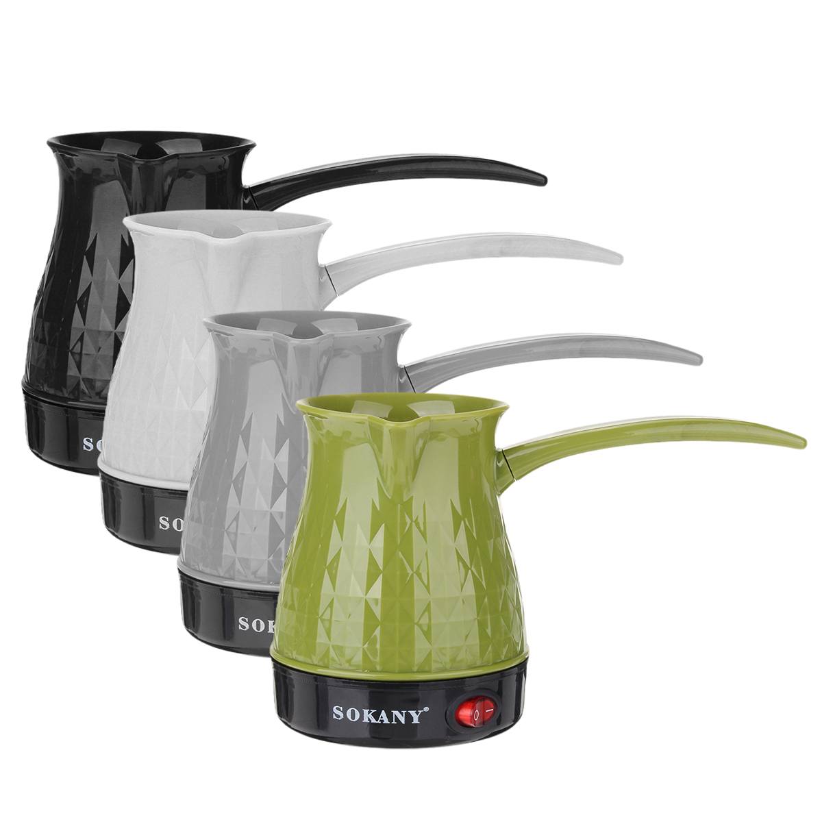 Cafetière électrique Portable 500W, 500ml, en acier inoxydable, appareil à expresso italien séparé, grec et turc