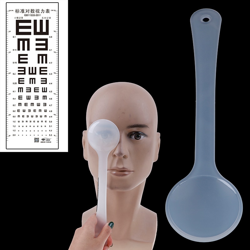 1 Pcs Eye Occluder Professionele Transparant/Zwart Handheld Optometrie Tool Eye Occluder Blok Plaat Voor Vision Test Gezichtsvermogen Examen