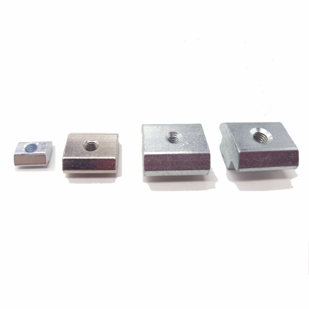 Écrou coulissant en T plaque revêtue de Zinc | /3030/4040/4545 série M3/M4/M5/M6/M8/M10 fil aluminium 10 pièces