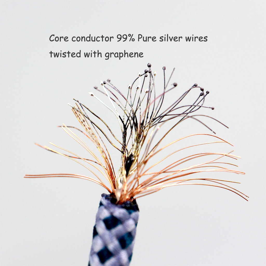 99%  stk. ren sølvblanding grafen occ-skjermende øretelefonkabel for sennheiser  hd599 hd569 hd 560s hd559 hd560s ln008669