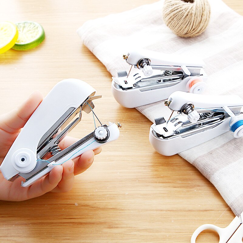 Bærbare symaskiner håndarbejdsværktøj sytilbehør manual mini symaskine mini håndarbejdsværktøj til hjemmerejser