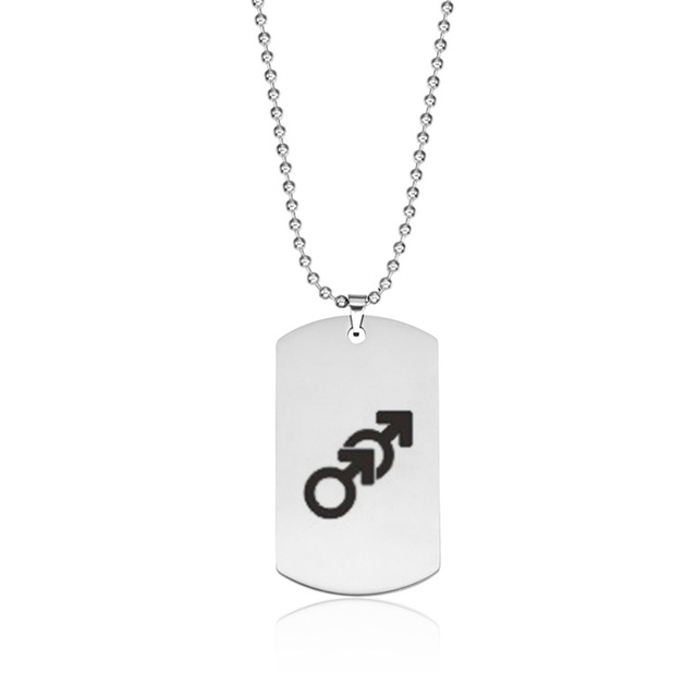 Regenboog Gay Pride Lgbt Rvs Driehoek Ketting Vrouwen Vriendschap Kettingen Mannen Hanger Sieraden: MXLC009608
