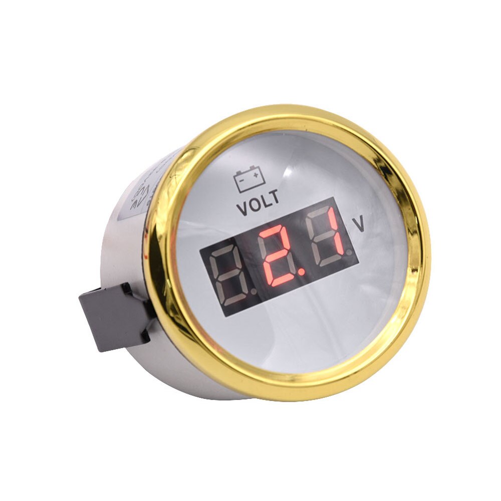 Voltmètre marin 12-24V jauge numérique de Volt de 52mm jauge de mètre de 8-32 Volts pour le voltmètre automatique de bateau de Yacht d'atv de camion de caravane