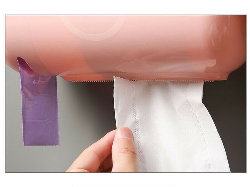 Wall Mounted Toilet Paper Roll Holder Bathroom Tissue Box Dispenser Waterproof