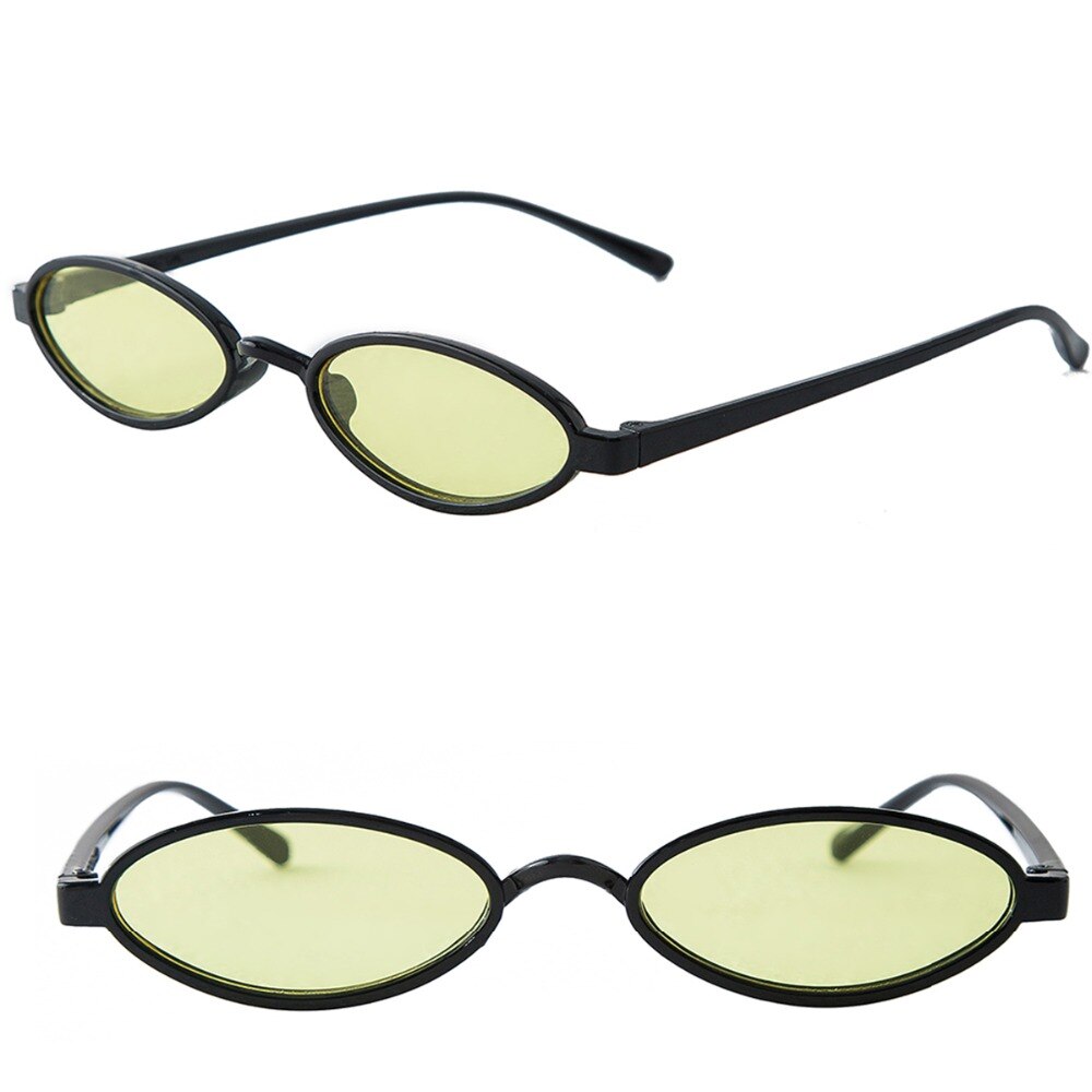 Kvinder sommer ovale linser match-solbriller linse beskyttelsesbriller solbriller lille ramme vintage briller linse