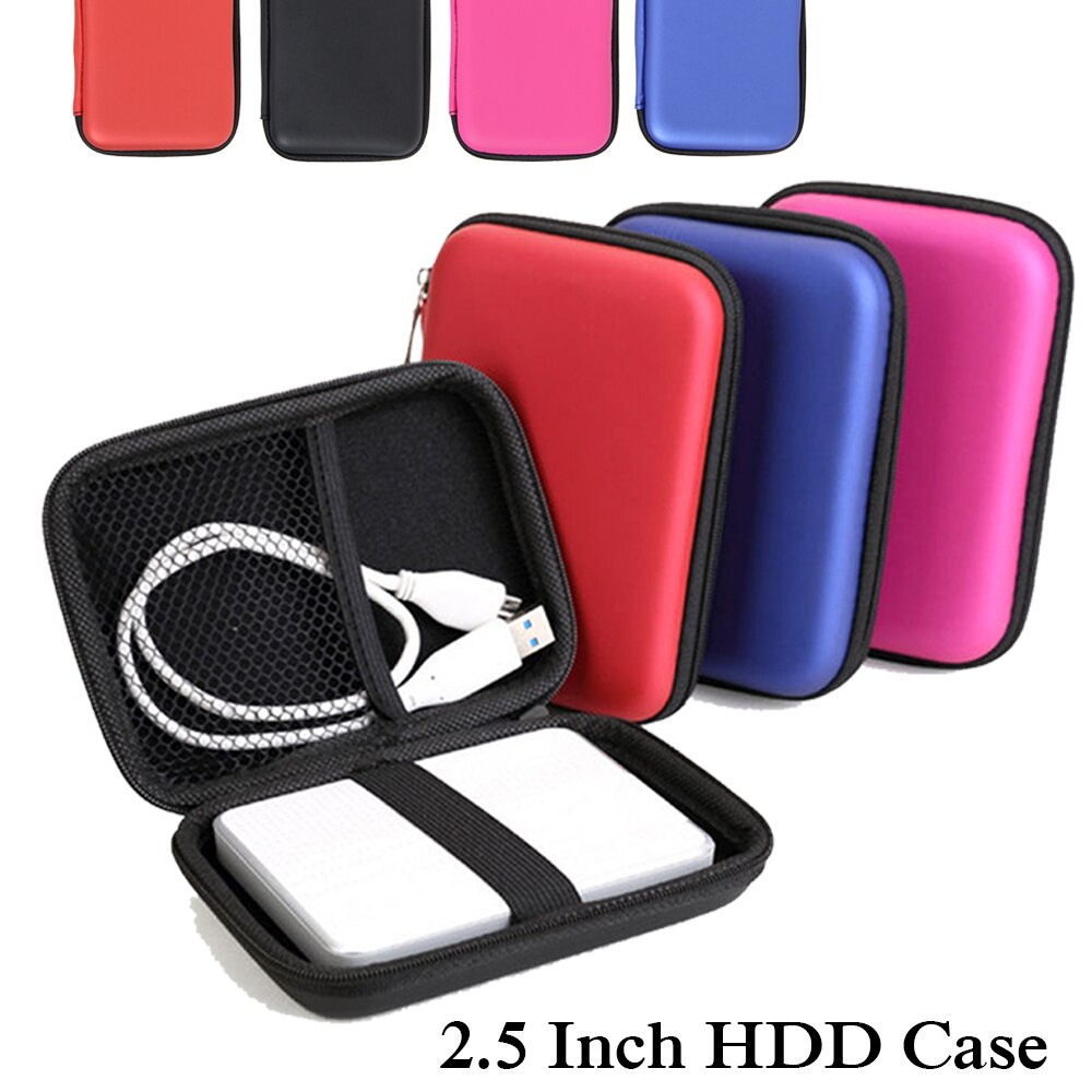 2.5 Inch Hdd Case Externe Usb Hard Drive Disk Usb Kabels Mobiele Power Cover Rits Pouch Oortelefoon Tas Voor Pc laptop Harde Schijf