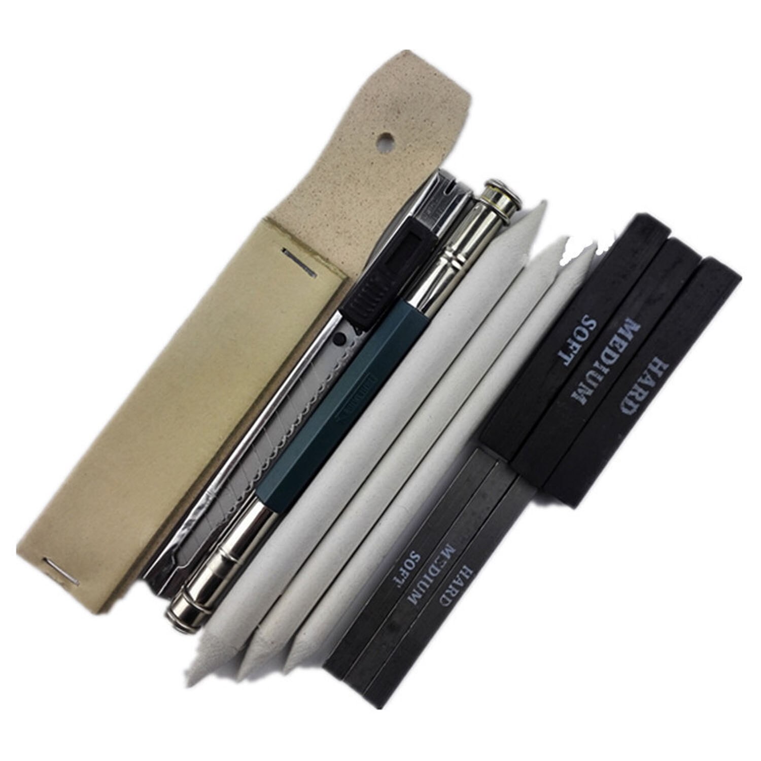 32PCS Complete Drawing Sketching Pencils Set Includes Graphite Charcoal Pencil Rubber Sharpener Storage Case for Artist Student