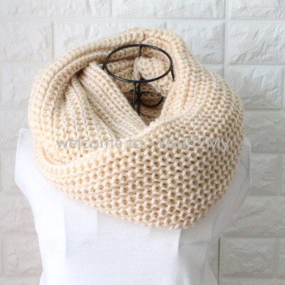 Bufanda negra de cuello redondo para hombre, bufanda tejida para Invierno para mujer, bufandas de invierno para hombre, bufandas infinitas rojas para hombre