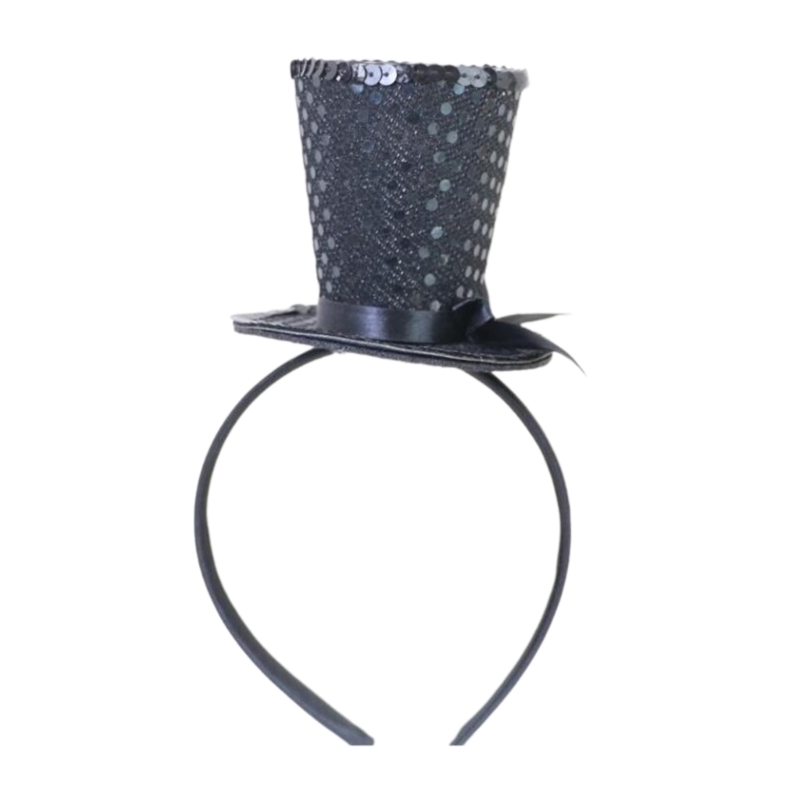 Slør top hat fascinators hårbøjle tehat til piger børn vintage pilleæskehat tehat fascinators halloween: Champagne