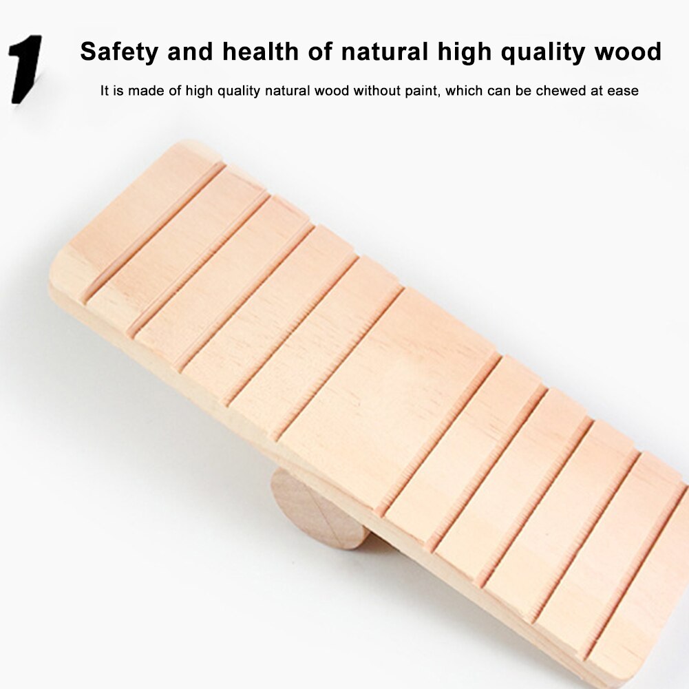 Practical Play House Mouse Chinchillas Exercise Funny Wooded Toys Hamster Seesaw Pet Supplies Anti Chew Guinea Pig Small Animal