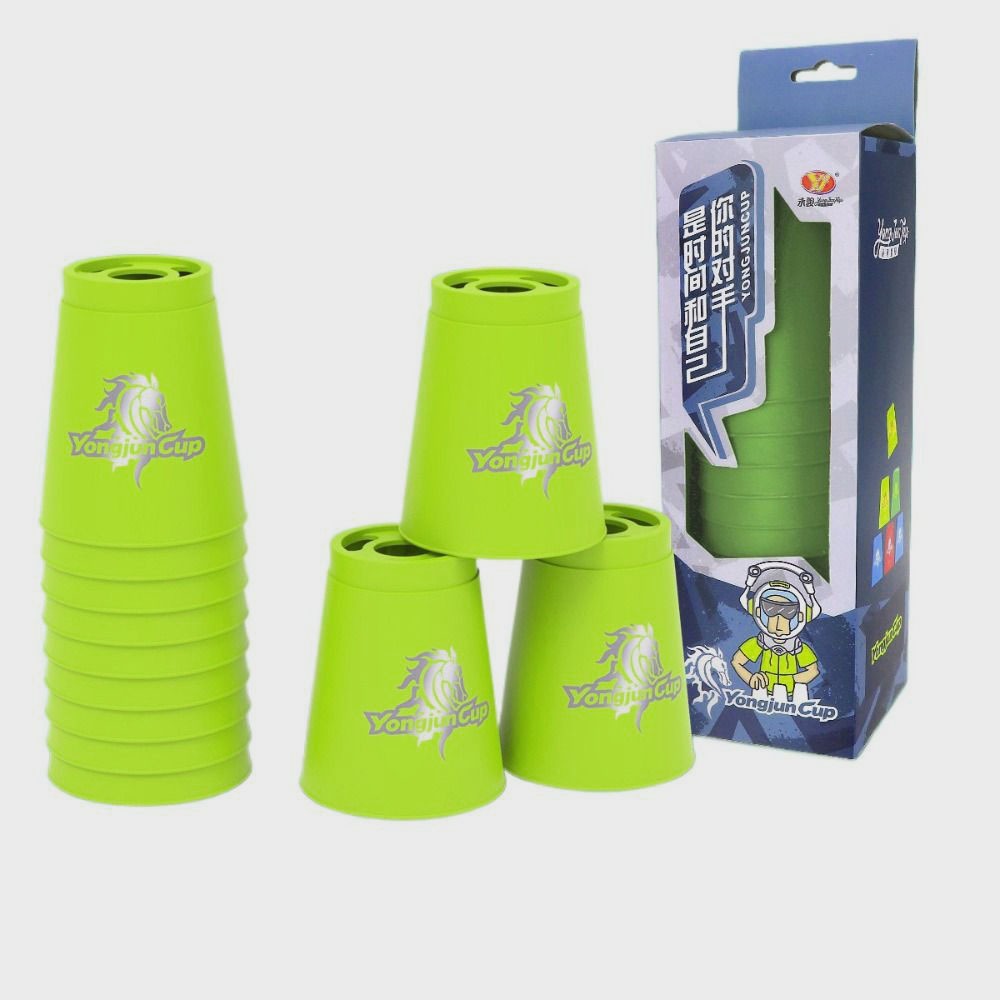 12 stks/set Cups Quick Stacks Cups Opvouwbare Cup Educatief Sport Stapelbekers Kleurrijke Plastic Sport Flying Racing Cup: Rood